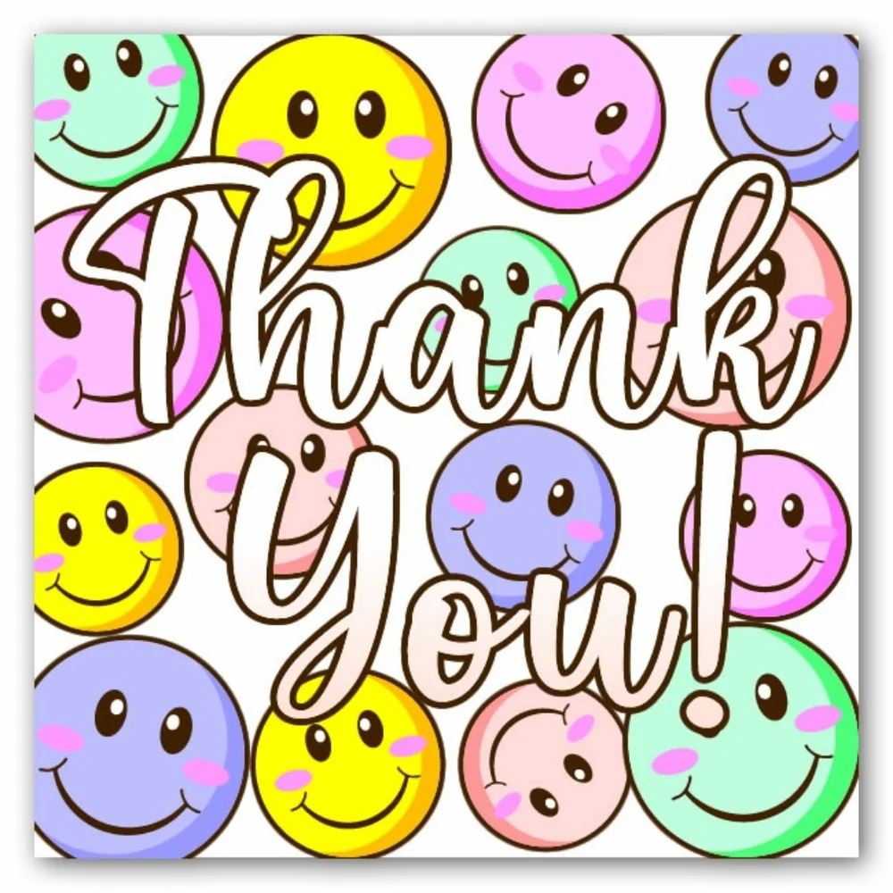 ♥️ 5x25 / 60 Thank you Stickers